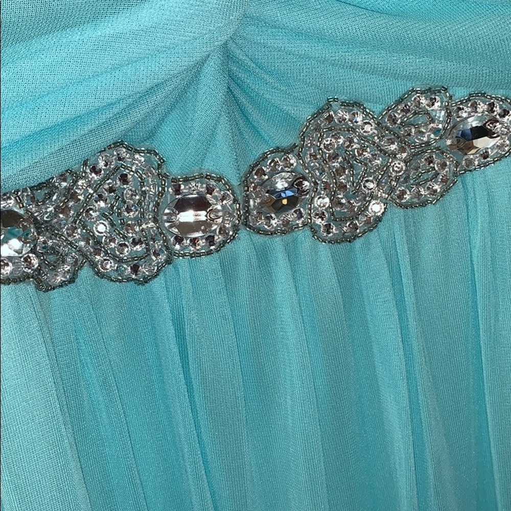 City Triangles Formal Prom Dress Aqua - Picture 3 of 4
